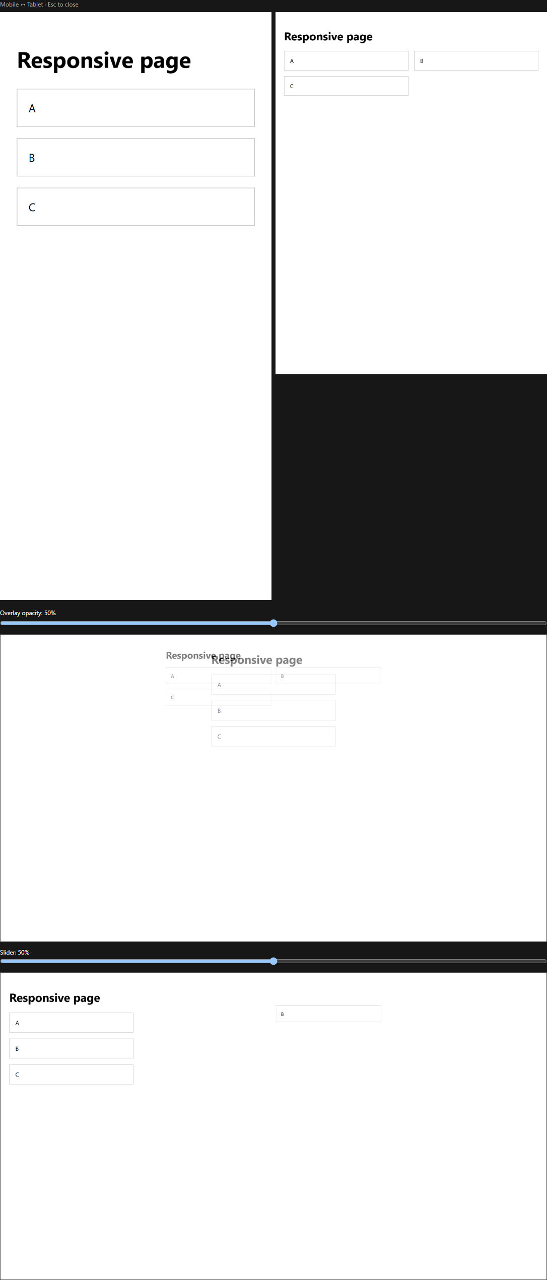 MadScope comparison dialog with overlay opacity and slider controls